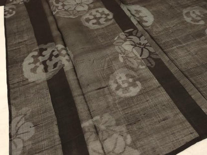 平和屋着物＊夏物 上布 草花文 麻 逸品 AABD4503jd