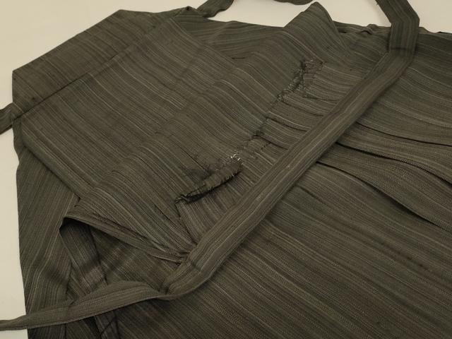 平和屋着物＊夏物 男性 行灯袴 縞 正絹 逸品 AABD4507jd