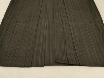 平和屋着物＊夏物 男性 行灯袴 縞 正絹 逸品 AABD4507jd