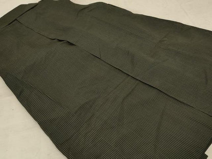 平和屋着物＊夏物 男性 行灯袴 縞 正絹 逸品 AABD4509jd