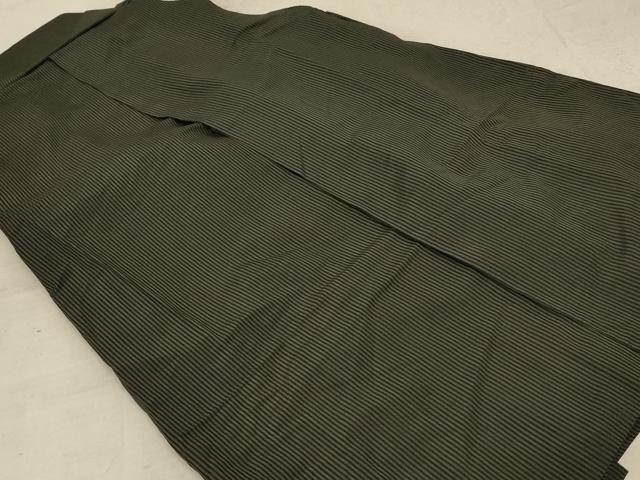 平和屋着物＊夏物 男性 行灯袴 縞 正絹 逸品 AABD4509jd