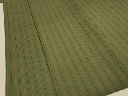 平和屋着物＊夏物 小紋 紗 縞 正絹 逸品 AABD4512jd