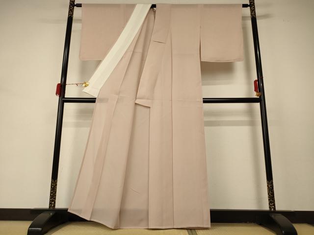 平和屋着物＊夏物 色無地 絽 白茶色 正絹 逸品 未使用 AABD4513jd