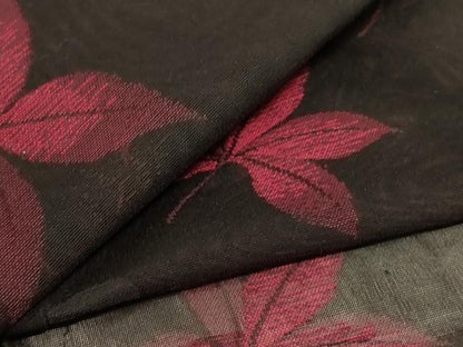 平和屋着物＊夏物 小紋 紗 舞葉文 正絹 逸品 未使用 AABD4514jd
