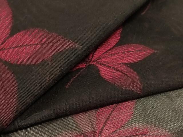 平和屋着物＊夏物 小紋 紗 舞葉文 正絹 逸品 未使用 AABD4514jd