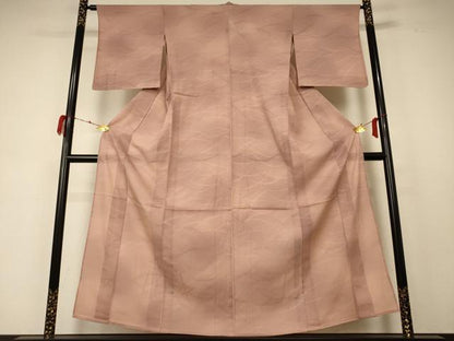 平和屋着物＊夏物 小紋 縦絽 芝文 正絹 逸品 AABD4516jd