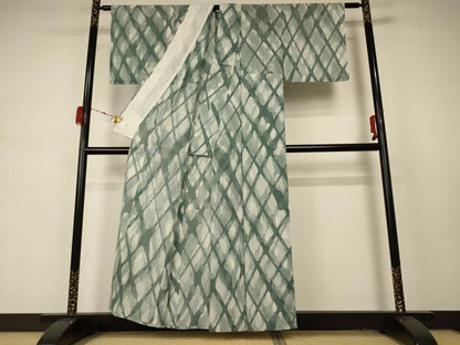 平和屋着物＊夏物 小紋 絽 霞文 正絹 逸品 AABD4519jd