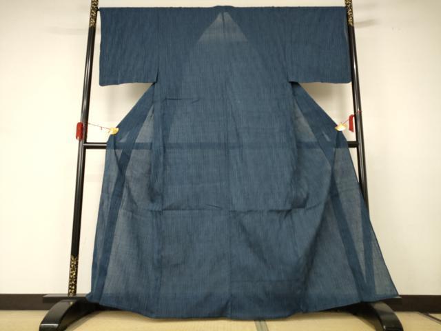 平和屋着物＊夏物 小紋 縞 正絹 逸品 AABD4520jd