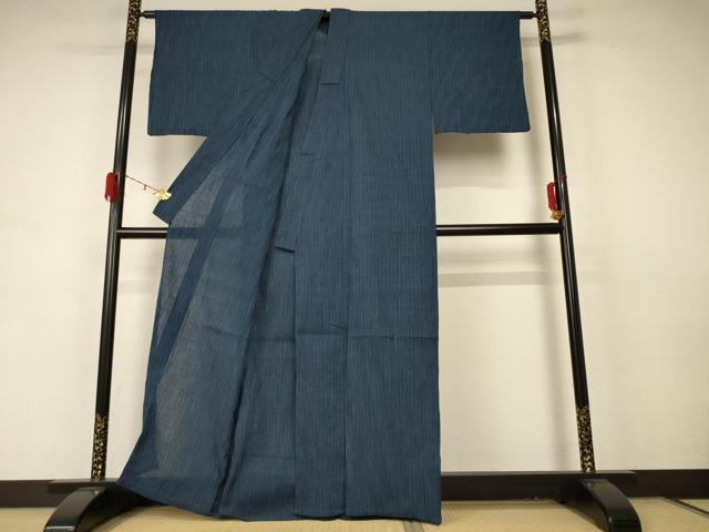 平和屋着物＊夏物 小紋 縞 正絹 逸品 AABD4520jd