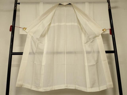 平和屋着物＊夏物 長襦袢 絽 練色 正絹 逸品 AABD4521jd