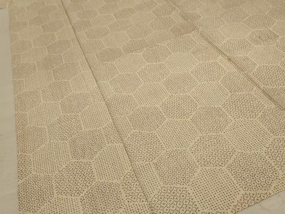 平和屋着物＊夏物 小紋 紗 亀甲柄 正絹 逸品 AABD4525jd