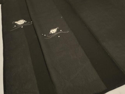 平和屋着物＊夏物 明石ちぢみ 絞り ヒラメ 反端付き 正絹 逸品 AABD4535jd