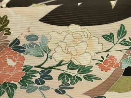 平和屋着物＊夏物　黒留袖　絽　作家物　花鳥文　正絹　逸品　AABD4537jd