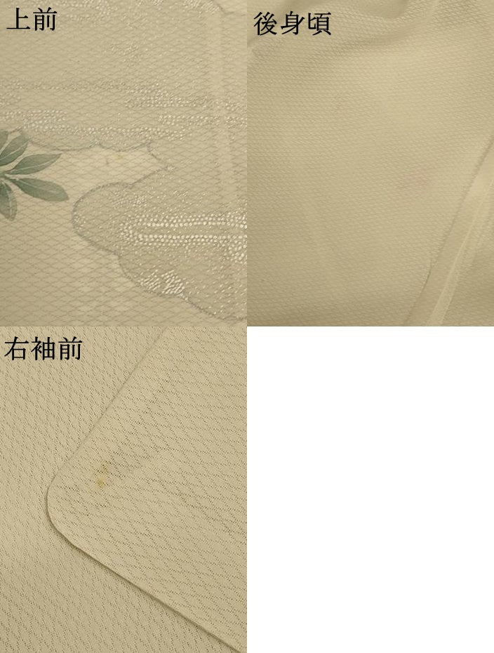 平和屋着物＊夏物 訪問着 変わり絽 駒刺繍 草花文 銀彩 正絹 逸品 AABD4539jd