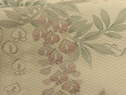 平和屋着物＊夏物 訪問着 変わり絽 駒刺繍 草花文 銀彩 正絹 逸品 AABD4539jd