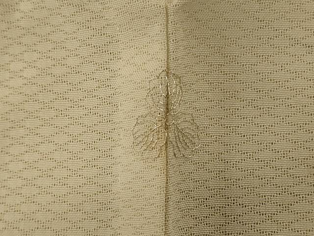 平和屋着物＊夏物 訪問着 変わり絽 駒刺繍 草花文 銀彩 正絹 逸品 AABD4539jd