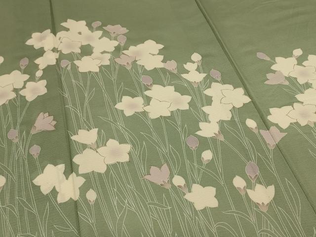 平和屋着物＊夏物 訪問着 絽 草花文 金彩 ロング丈 正絹 逸品 AABD4545jd