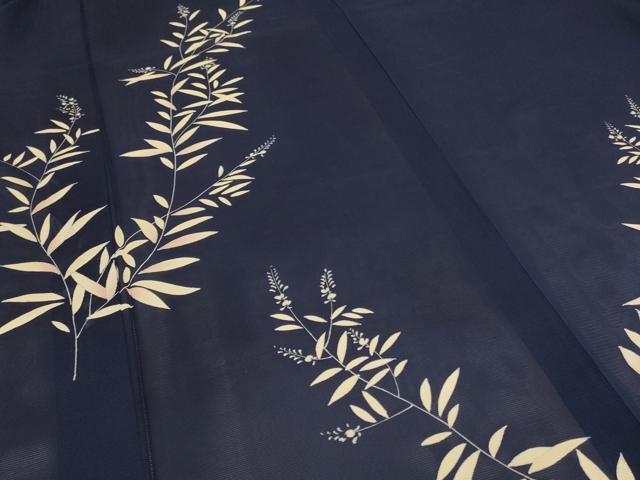 平和屋着物＊夏物 訪問着 絽 草花文 銀彩 正絹 逸品 AABD4548jd