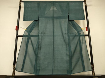 平和屋着物＊夏物 小紋 絽 霞文 正絹 逸品 AABD4550jd