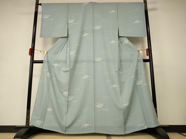 平和屋着物＊夏物 小紋 絽 芝文 やまと誂製 正絹 逸品 AABD4553jd