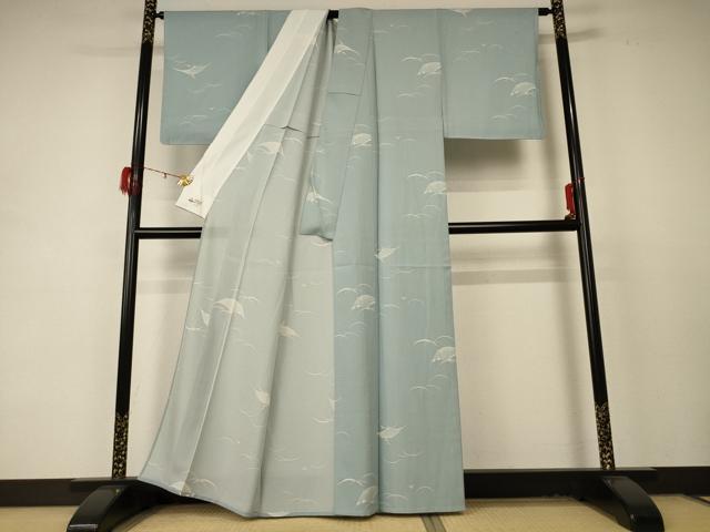 平和屋着物＊夏物 小紋 絽 芝文 やまと誂製 正絹 逸品 AABD4553jd