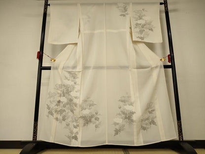 平和屋着物＊夏物 訪問着 絽 草花文 正絹 逸品 未使用 AABD4554jd