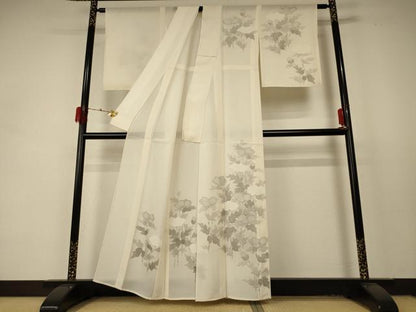 平和屋着物＊夏物 訪問着 絽 草花文 正絹 逸品 未使用 AABD4554jd