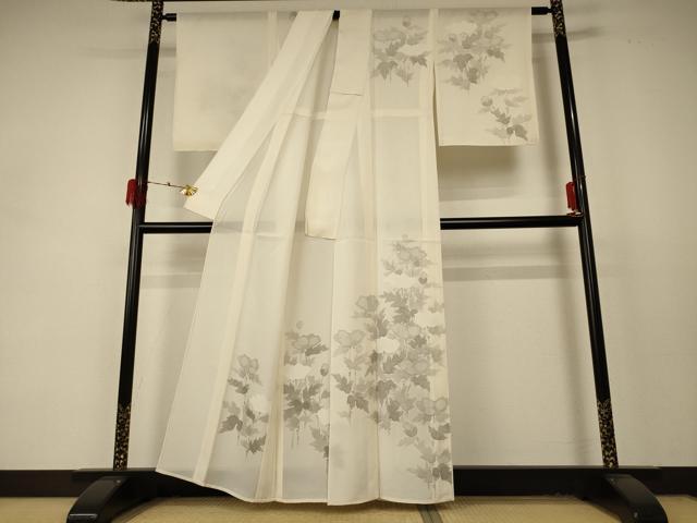 平和屋着物＊夏物 訪問着 絽 草花文 正絹 逸品 未使用 AABD4554jd
