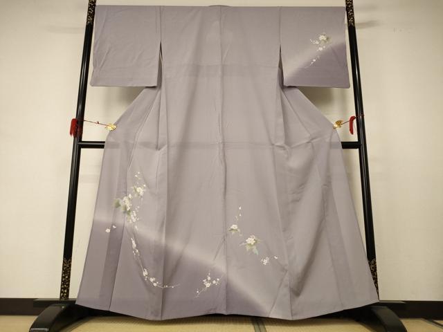平和屋着物＊夏物 訪問着 絽 草花文 暈し染め 正絹 逸品 AABD4555jd