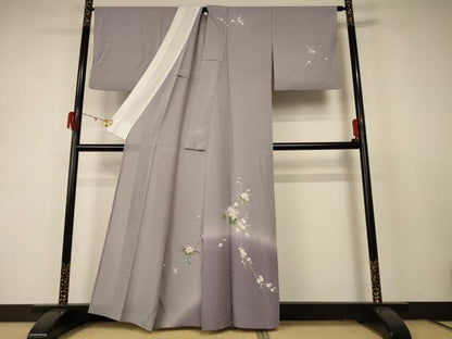 平和屋着物＊夏物 訪問着 絽 草花文 暈し染め 正絹 逸品 AABD4555jd