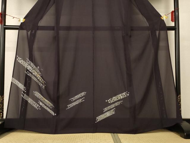 平和屋着物＊夏物 訪問着 絽 刺繍 草花文 金銀彩 正絹 逸品 AABD4558jd