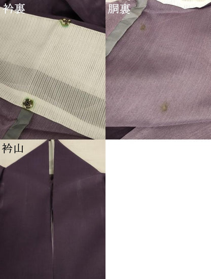 平和屋着物＊夏物 色無地 紗 黒紅色 正絹 逸品 AABD4563jd
