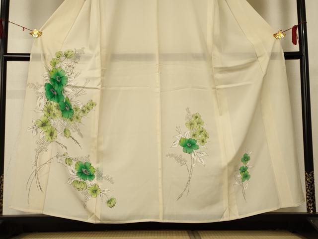 平和屋着物＊夏物 訪問着 絽 草花文 正絹 逸品 AABD4565jd