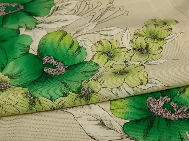 平和屋着物＊夏物 訪問着 絽 草花文 正絹 逸品 AABD4565jd