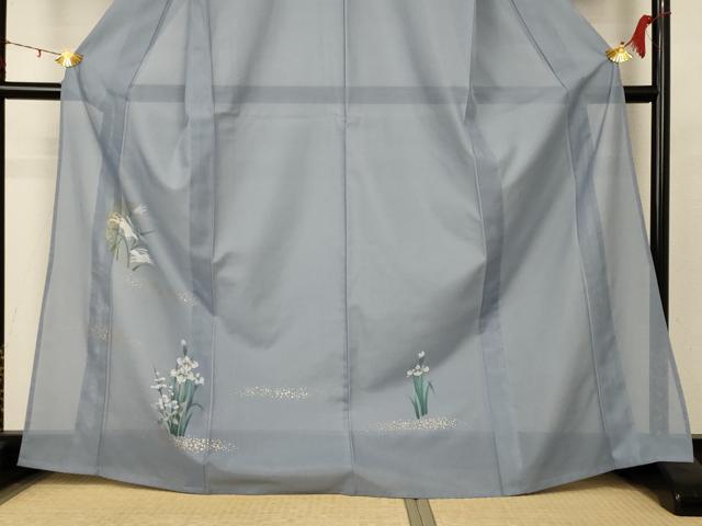 平和屋着物＊夏物　訪問着　絽　草花文　兎　金彩　洗える着物　AABD4566jd 平和屋着物＊夏物 訪問着 絽 草花文 兎 金彩 洗える着物 AABD4566jd