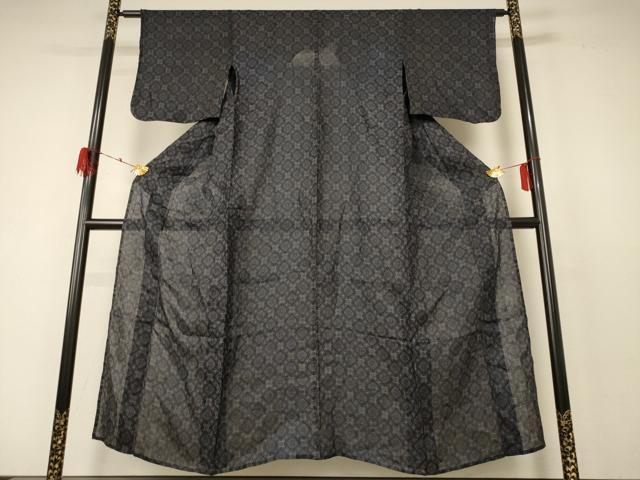 平和屋着物＊夏物 上布 幾何学文様 麻 逸品 AABD4574jd