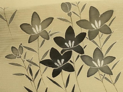 平和屋着物＊夏物 訪問着 絽 草花文 銀彩 正絹 逸品 AABD4575jd