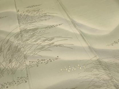 平和屋着物＊夏物 訪問着 絽 刺繍 風景文 暈し染め 銀彩 正絹 逸品 AABD4576jd