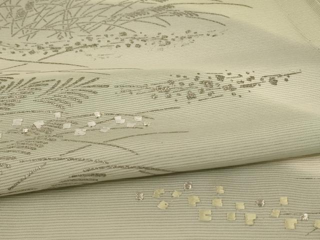平和屋着物＊夏物 訪問着 絽 刺繍 風景文 暈し染め 銀彩 正絹 逸品 AABD4576jd