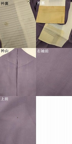 平和屋着物＊夏物 色無地 絽 葡萄鼠色 正絹 逸品 AABD4582jd