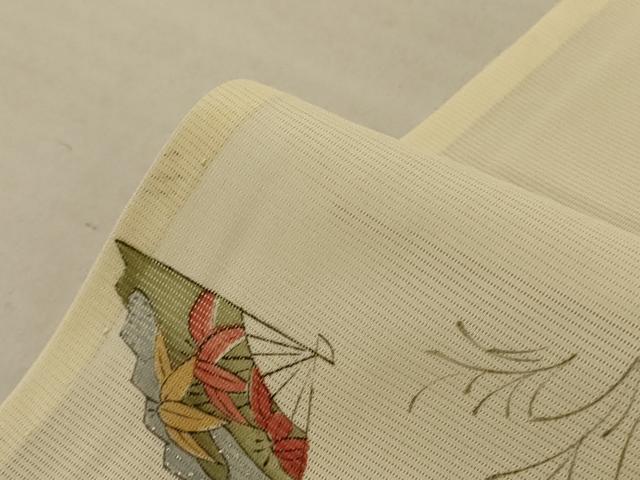 平和屋着物＊夏物 小紋 絽 扇子 正絹 逸品 AABD4585jd