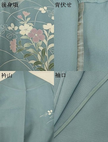 平和屋着物＊夏物 訪問着 絽 草花文 正絹 逸品 AABD4587jd