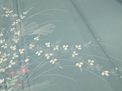 平和屋着物＊夏物 訪問着 絽 草花文 正絹 逸品 AABD4587jd