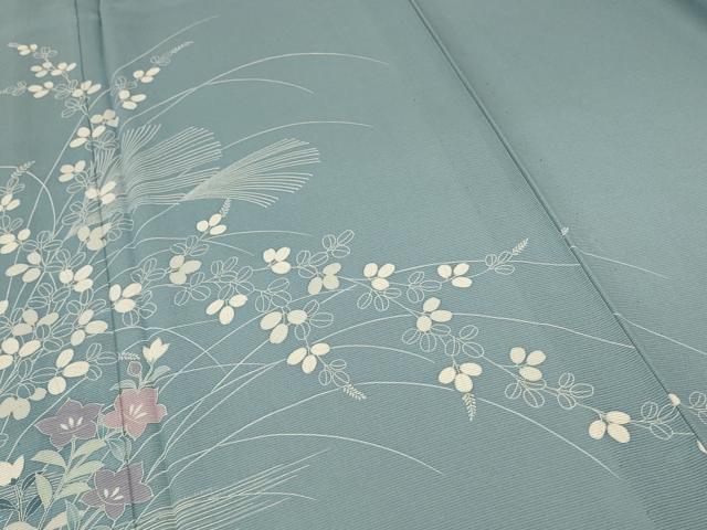 平和屋着物＊夏物 訪問着 絽 草花文 正絹 逸品 AABD4587jd