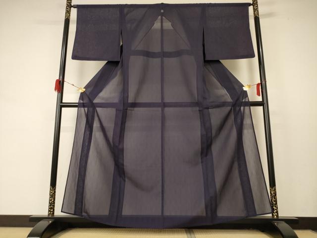 平和屋着物＊夏物 色無地 紗 黒紅色 正絹 逸品 AABD4590jd