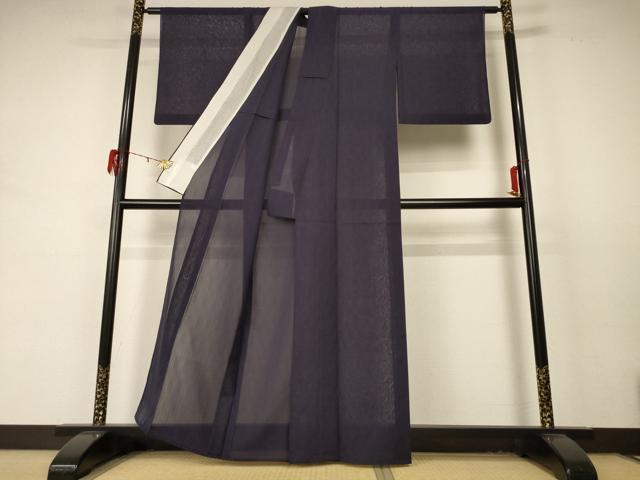 平和屋着物＊夏物 色無地 紗 黒紅色 正絹 逸品 AABD4590jd