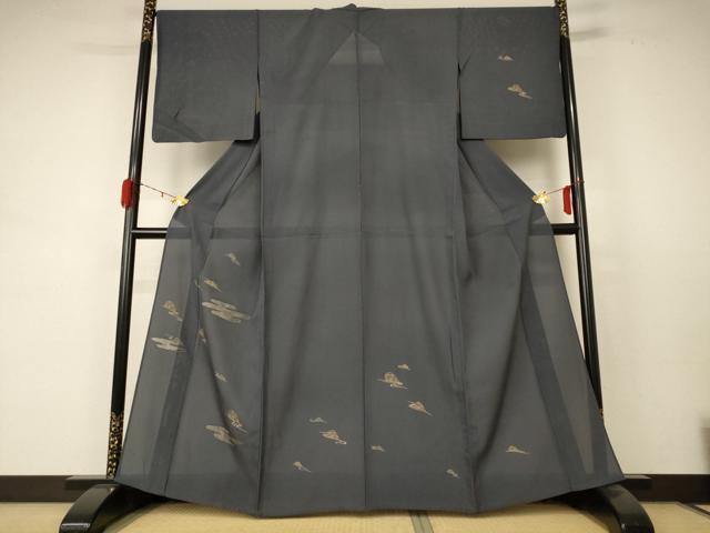 平和屋着物＊夏物 訪問着 絽 片輪車文 金彩 正絹 逸品 AABD4591jd