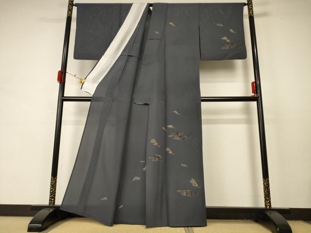 平和屋着物＊夏物 訪問着 絽 片輪車文 金彩 正絹 逸品 AABD4591jd