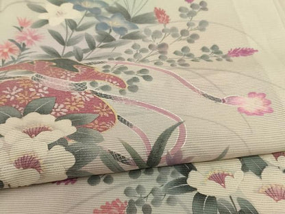 平和屋着物＊夏物 訪問着 絽 手描き 飾花文 正絹 逸品 AABD4601jd