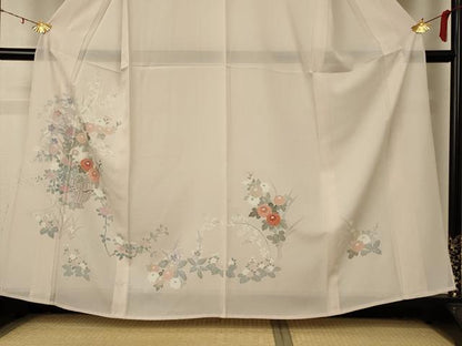 平和屋着物＊夏物 訪問着 絽 飾花文 正絹 逸品 AABD4602jd